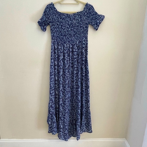 Womens Blue/White Maxi Dress Size L - Picture 7 of 9